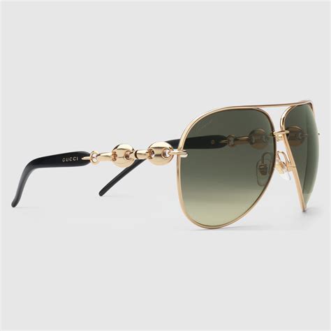 gucci gold aviator sunglasses|gucci aviator prescription sunglasses.